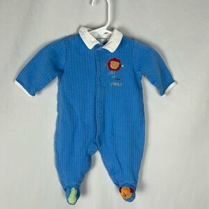 Vintage Take Me Home Blue Jungle Lion Alligator Sleep and Play -Size 0-3m